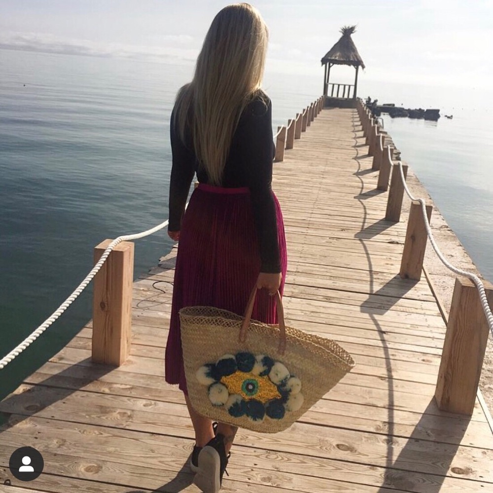 Handwoven Moroccan Evil Eye Bag